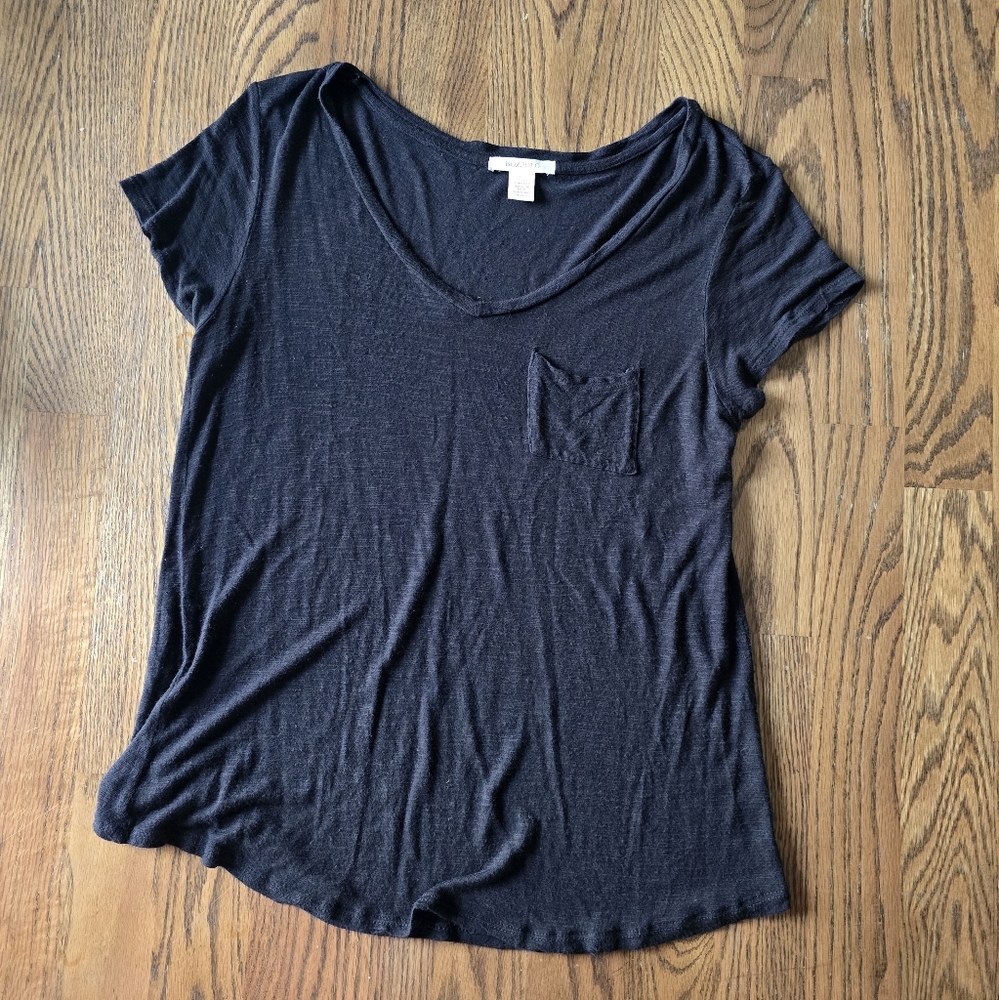 Bozzolo Black Relaxed Short Sleeve Tee Size Large
